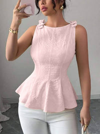 Ciara Floral Sleeveless Peplum Top