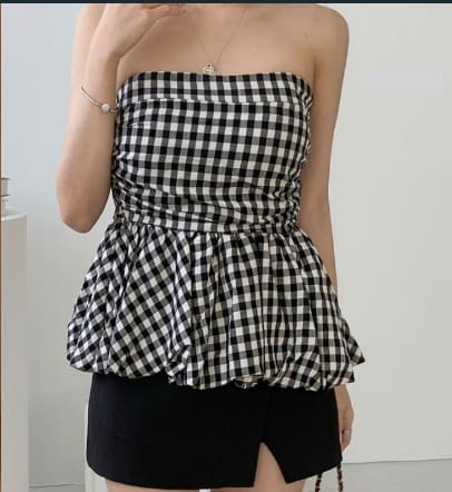 Teresa Strapless Peplum Top