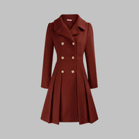 Katrine Double Breasted Pleated Coat