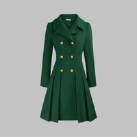 Katrine Double Breasted Pleated Coat