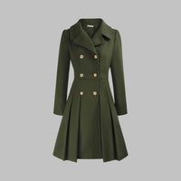 Katrine Double Breasted Pleated Coat