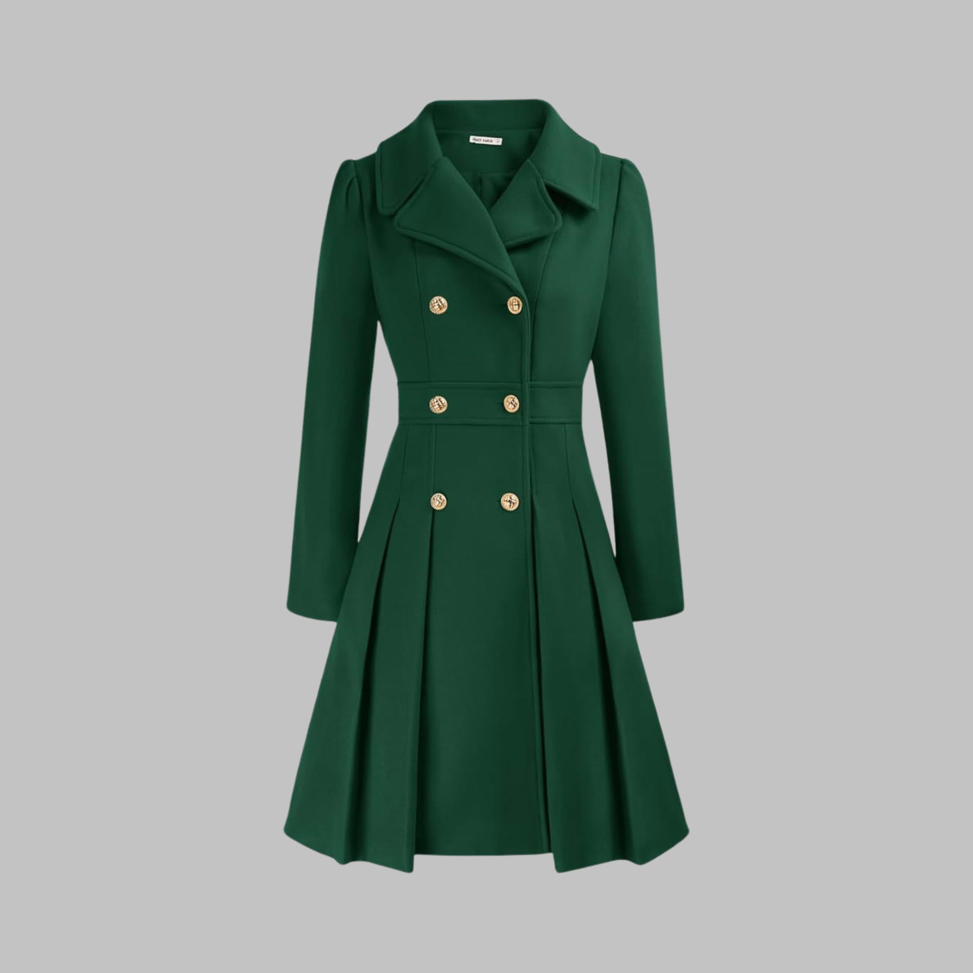 Katrine Double Breasted Pleated Coat