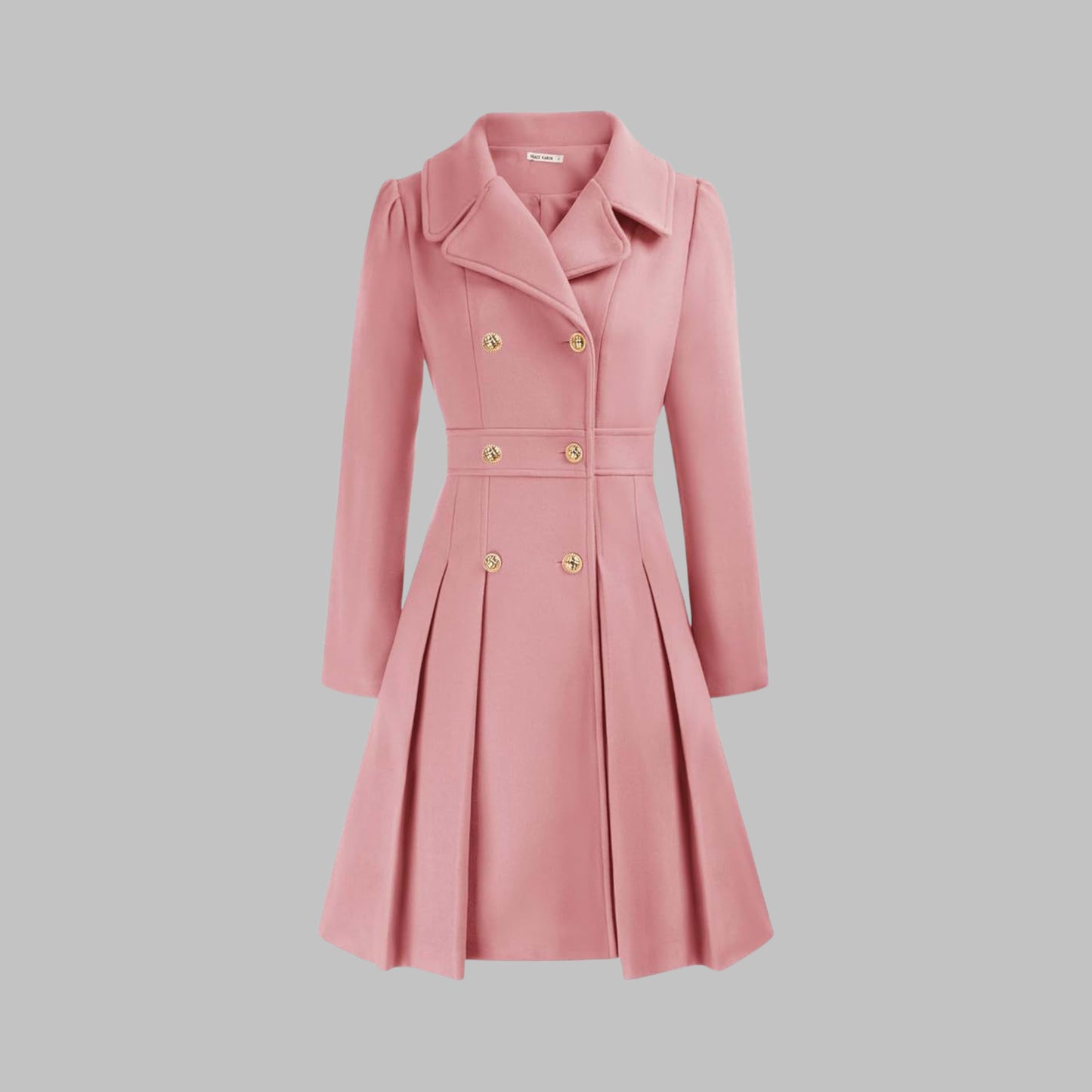 Katrine Double Breasted Pleated Coat_15