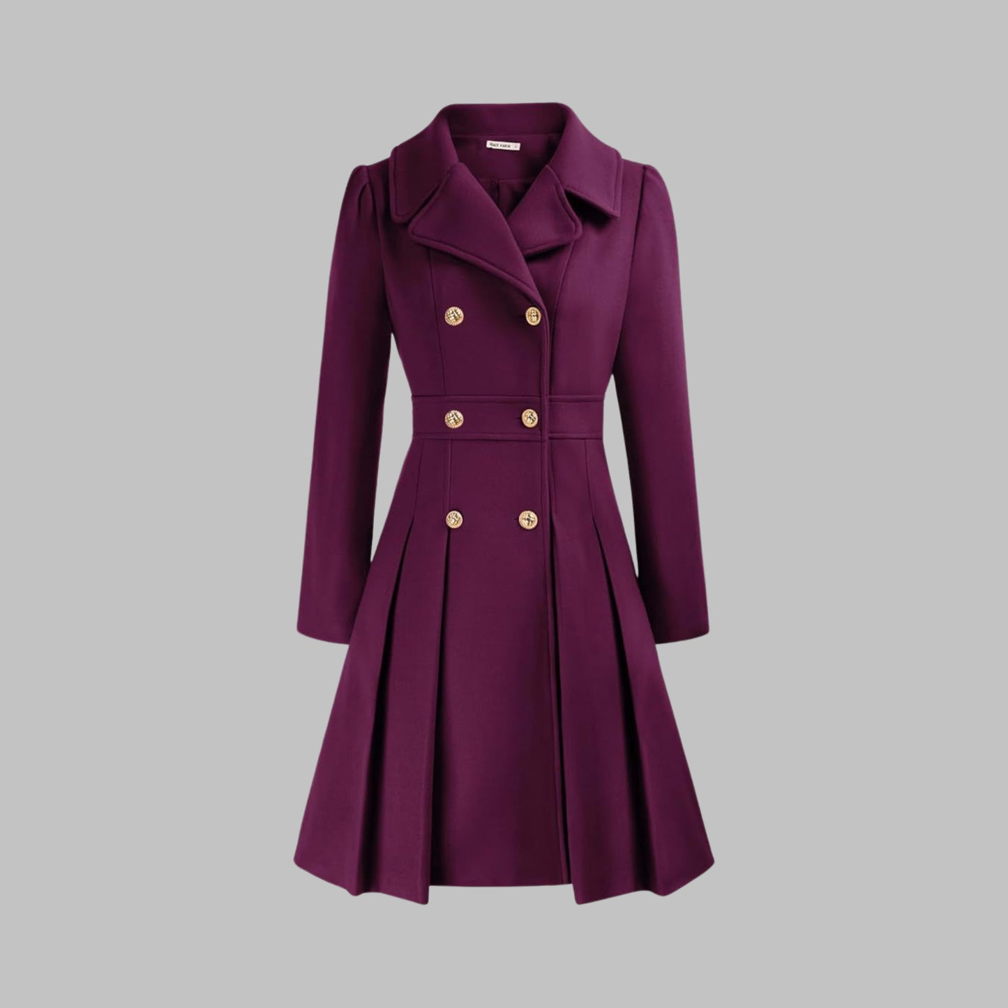 Katrine Double Breasted Pleated Coat_16