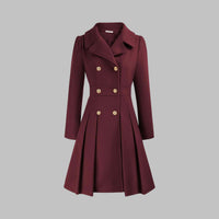 Katrine Double Breasted Pleated Coat