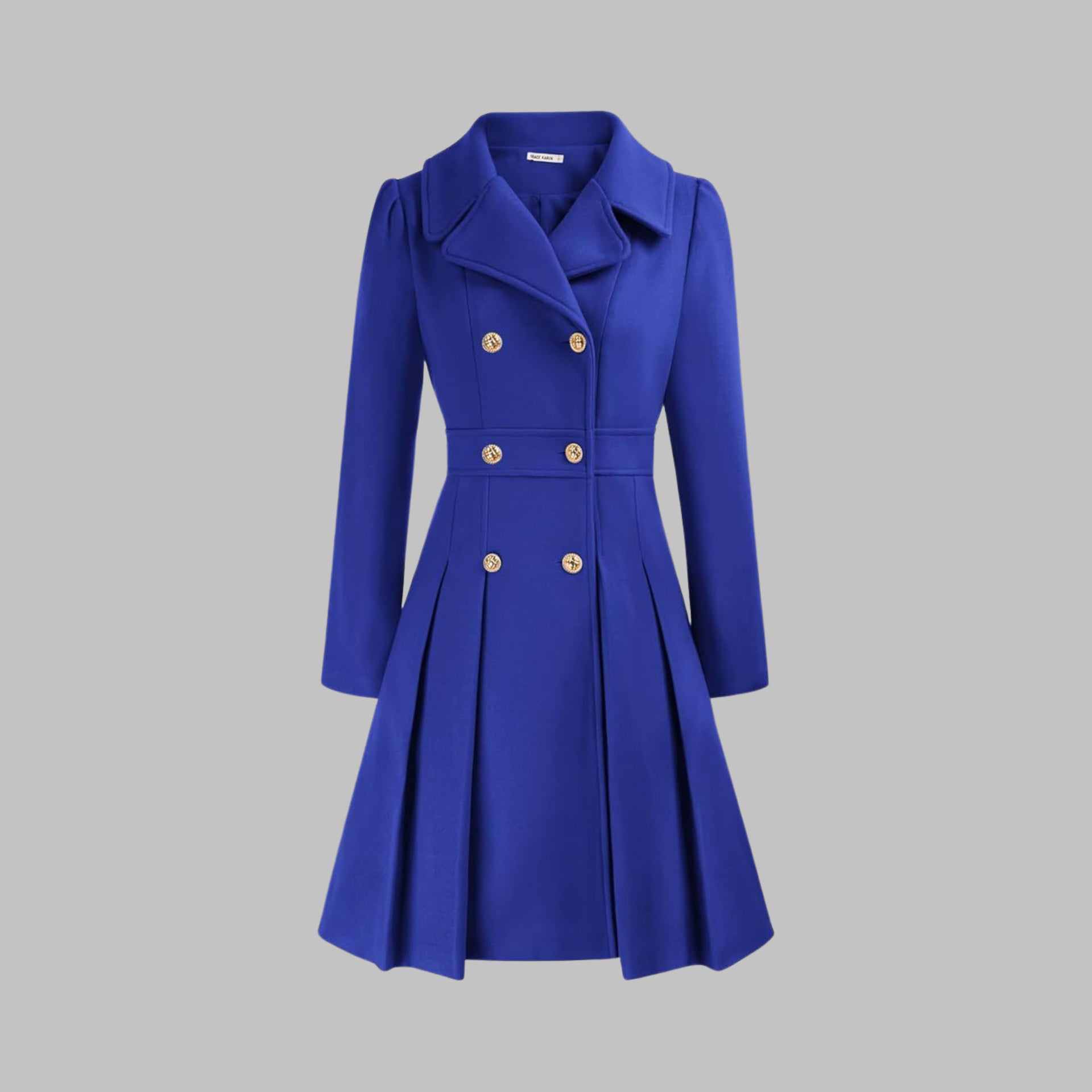 Katrine Double Breasted Pleated Coat