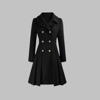 Katrine Double Breasted Pleated Coat