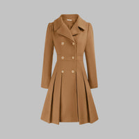 Katrine Double Breasted Pleated Coat