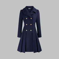 Katrine Double Breasted Pleated Coat