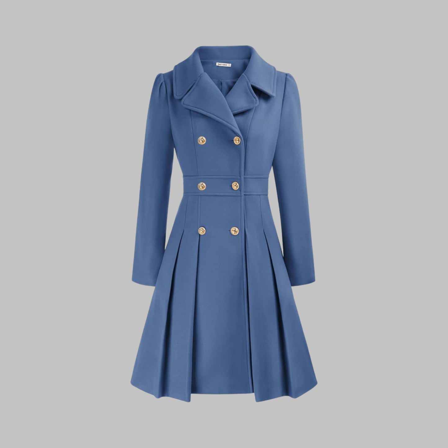 Katrine Double Breasted Pleated Coat_4