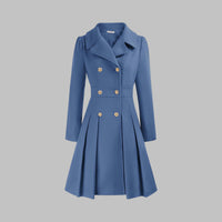 Katrine Double Breasted Pleated Coat