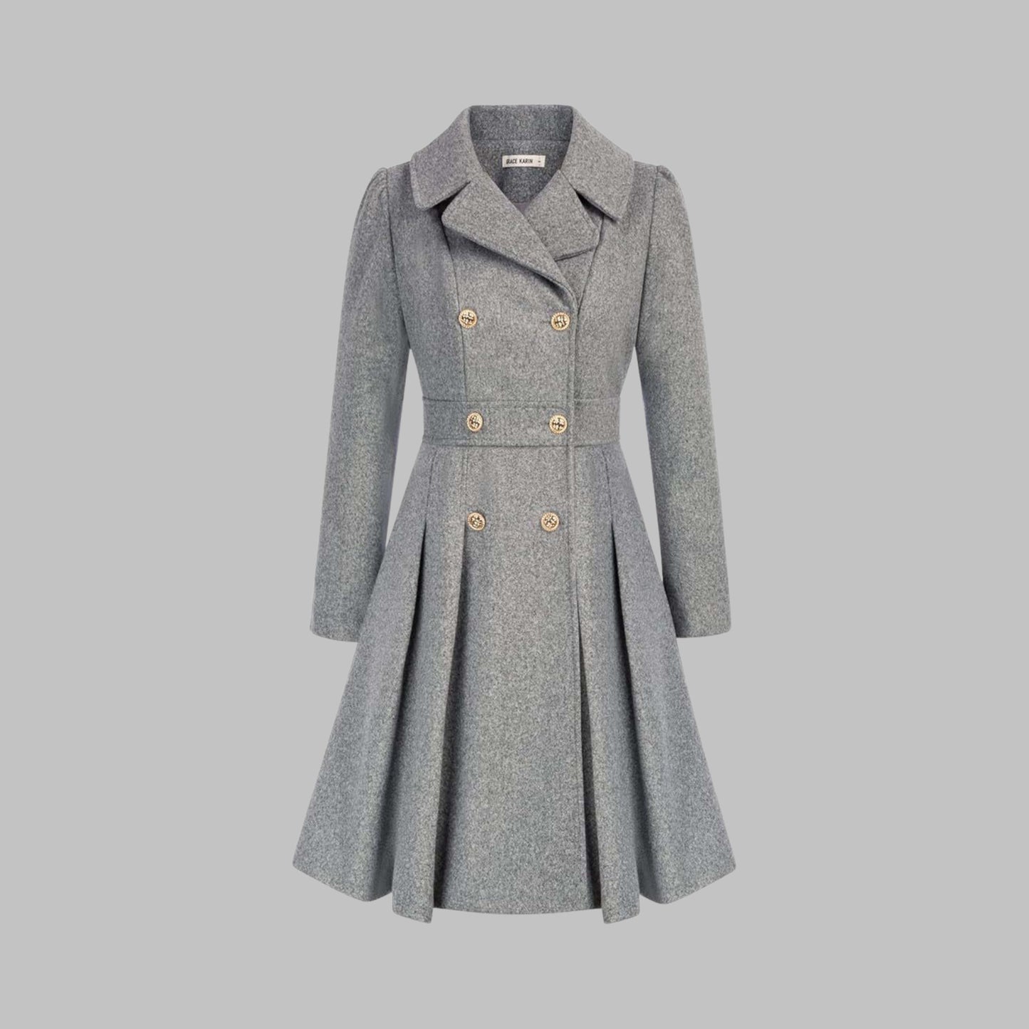 Katrine Double Breasted Pleated Coat_5