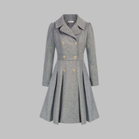 Katrine Double Breasted Pleated Coat