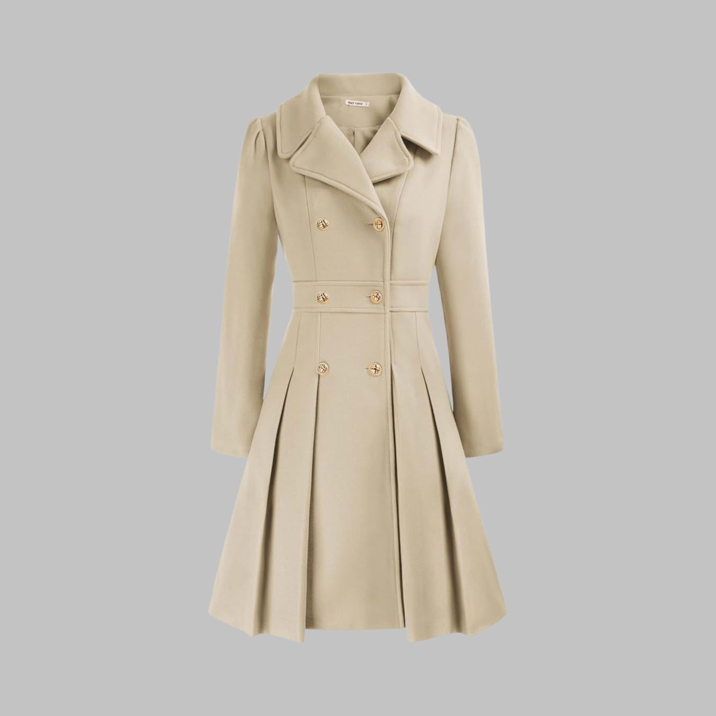 Katrine Double Breasted Pleated Coat_6