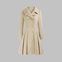 Katrine Double Breasted Pleated Coat