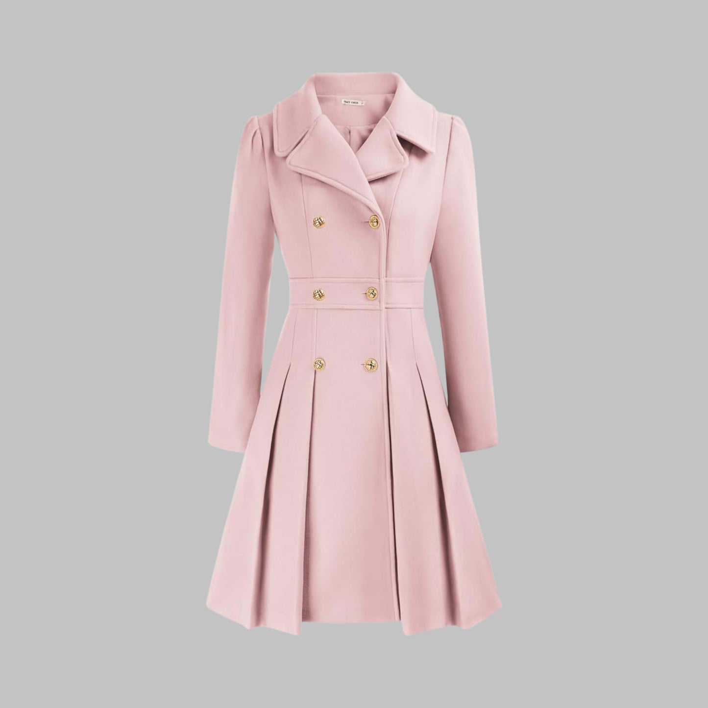 Katrine Double Breasted Pleated Coat_7
