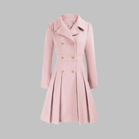 Katrine Double Breasted Pleated Coat