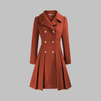 Katrine Double Breasted Pleated Coat