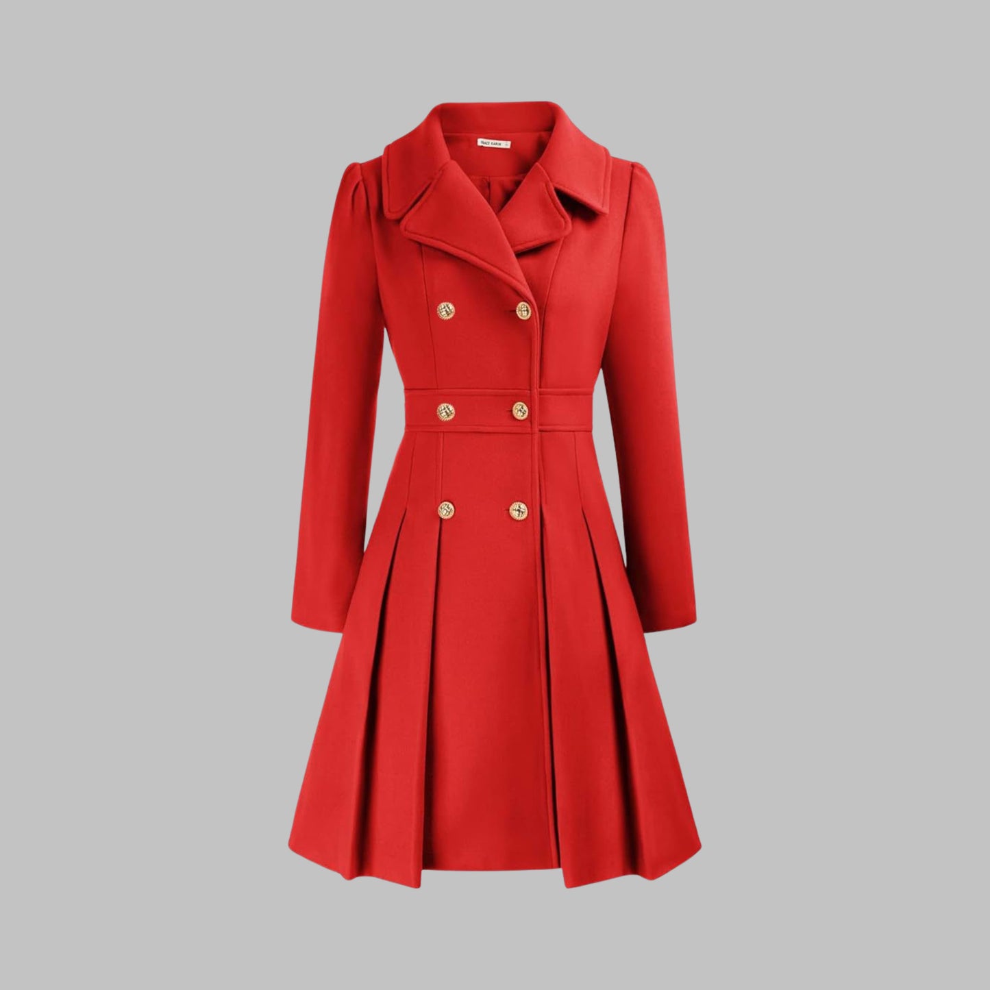 Katrine Double Breasted Pleated Coat_9