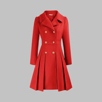 Katrine Double Breasted Pleated Coat