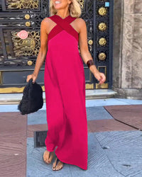 Natalie V-Neck Maxi Dress Crossover Flowy Summer