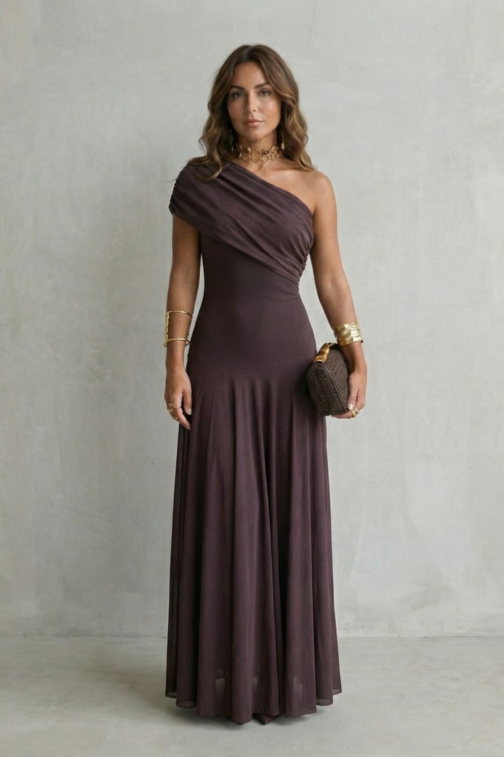 Jenna One Shoulder Draped Maxi Dress_1