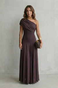 Jenna One Shoulder Draped Maxi Dress