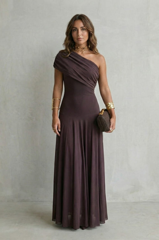 Jenna One Shoulder Draped Maxi Dress_1