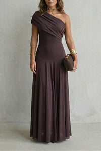 Jenna One Shoulder Draped Maxi Dress