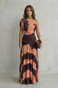 Jenna One Shoulder Draped Maxi Dress