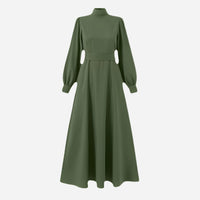 Uma Wedding Guest Mock Neck Long Sleeve Maxi Dress