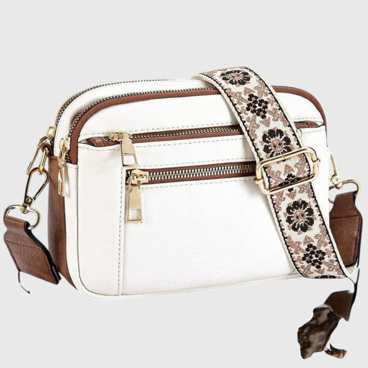 Clarice Faux Leather Multi Zip Crossbody Bag_1