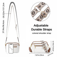 Clarice Faux Leather Multi Zip Crossbody Bag