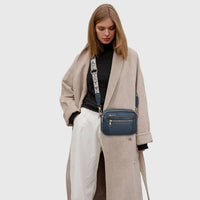 Clarice Faux Leather Multi Zip Crossbody Bag