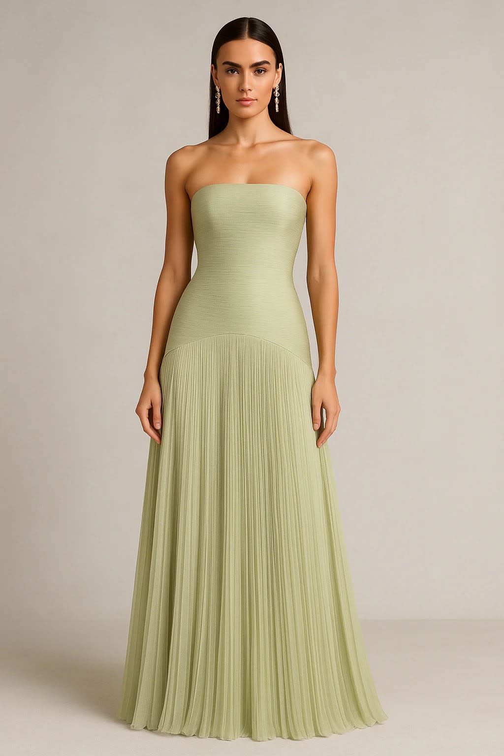 Odette Strapless Flowy Wedding Guest Maxi Dress_2