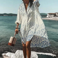 Ondine Flowy Printed Shirt Dress