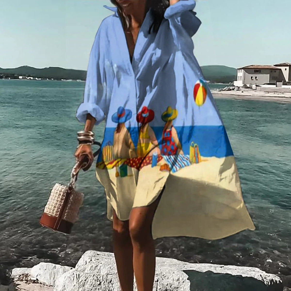 Ondine Flowy Printed Shirt Dress_5