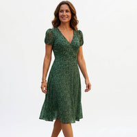 Catherine Floral V Neck Midi Dress