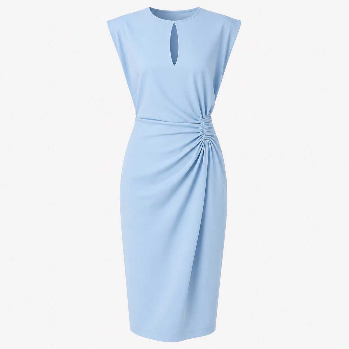 Helen Ruched Sleeveless Midi Dress_2