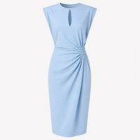 Helen Ruched Sleeveless Midi Dress