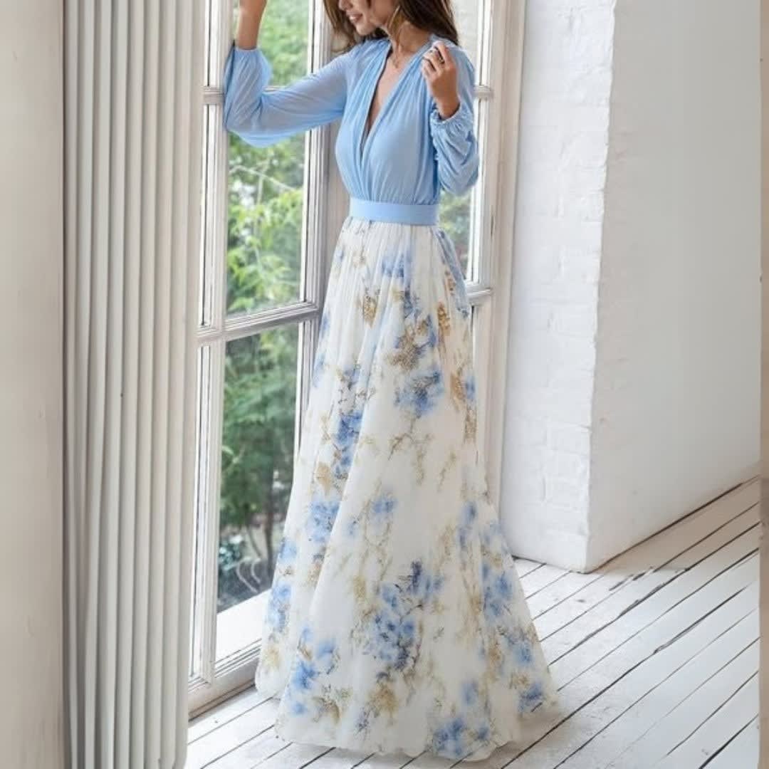Mireille Chiffon Floral Maxi Dress_2