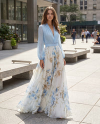 Mireille Chiffon Floral Maxi Dress