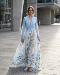 Mireille Chiffon Floral Maxi Dress