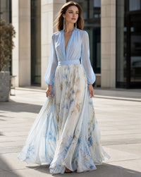 Mireille Chiffon Floral Maxi Dress