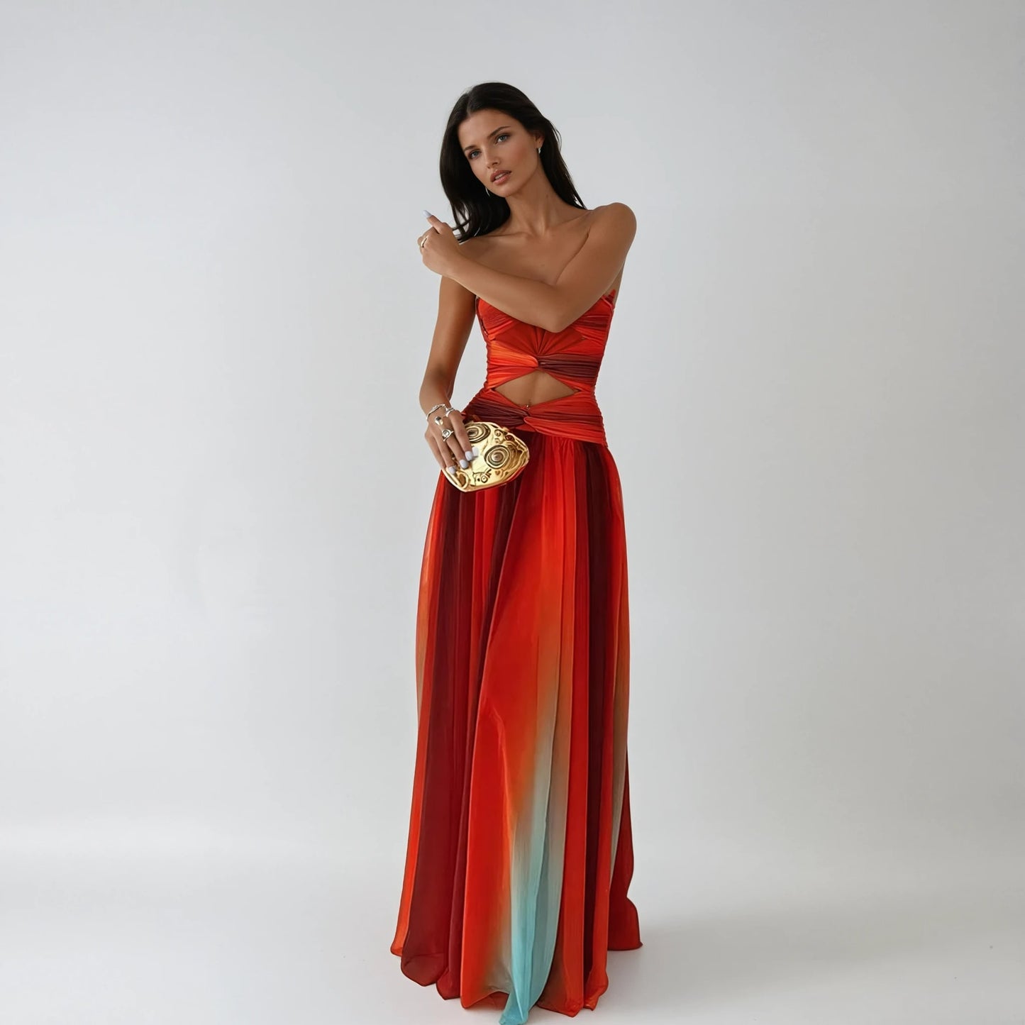 Dahlia Strapless Knot Front Prom Maxi Dress_1