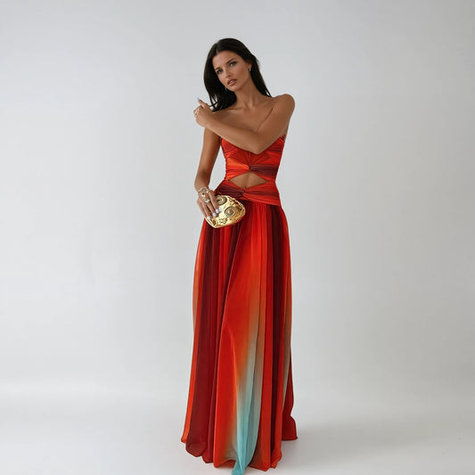 Dahlia Strapless Knot Front Prom Maxi Dress_1