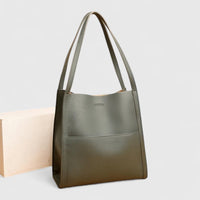 Connie Faux Leather Shoulder Tote Bag