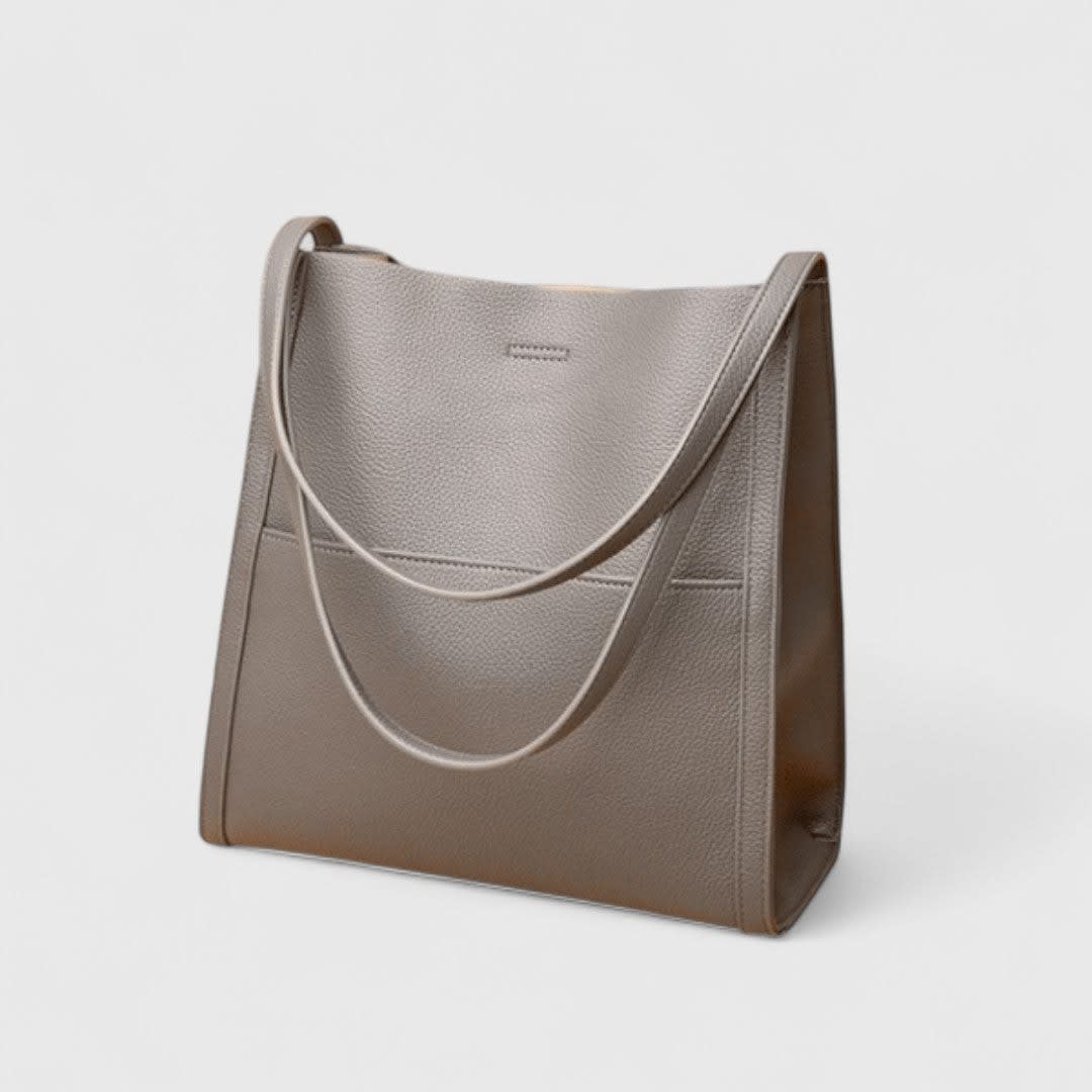 Connie Faux Leather Shoulder Tote Bag