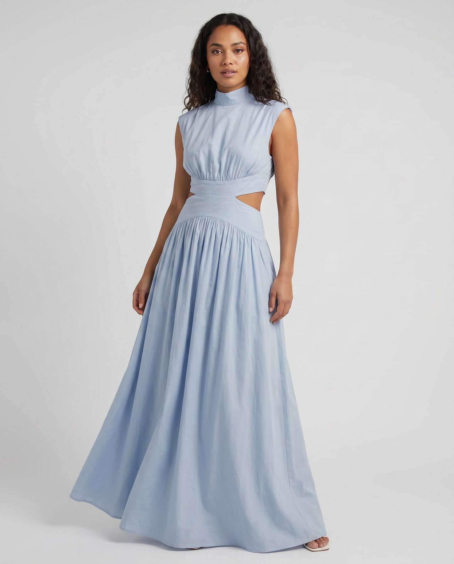 Clover Mock Neck Cut Out Maxi Dress_5