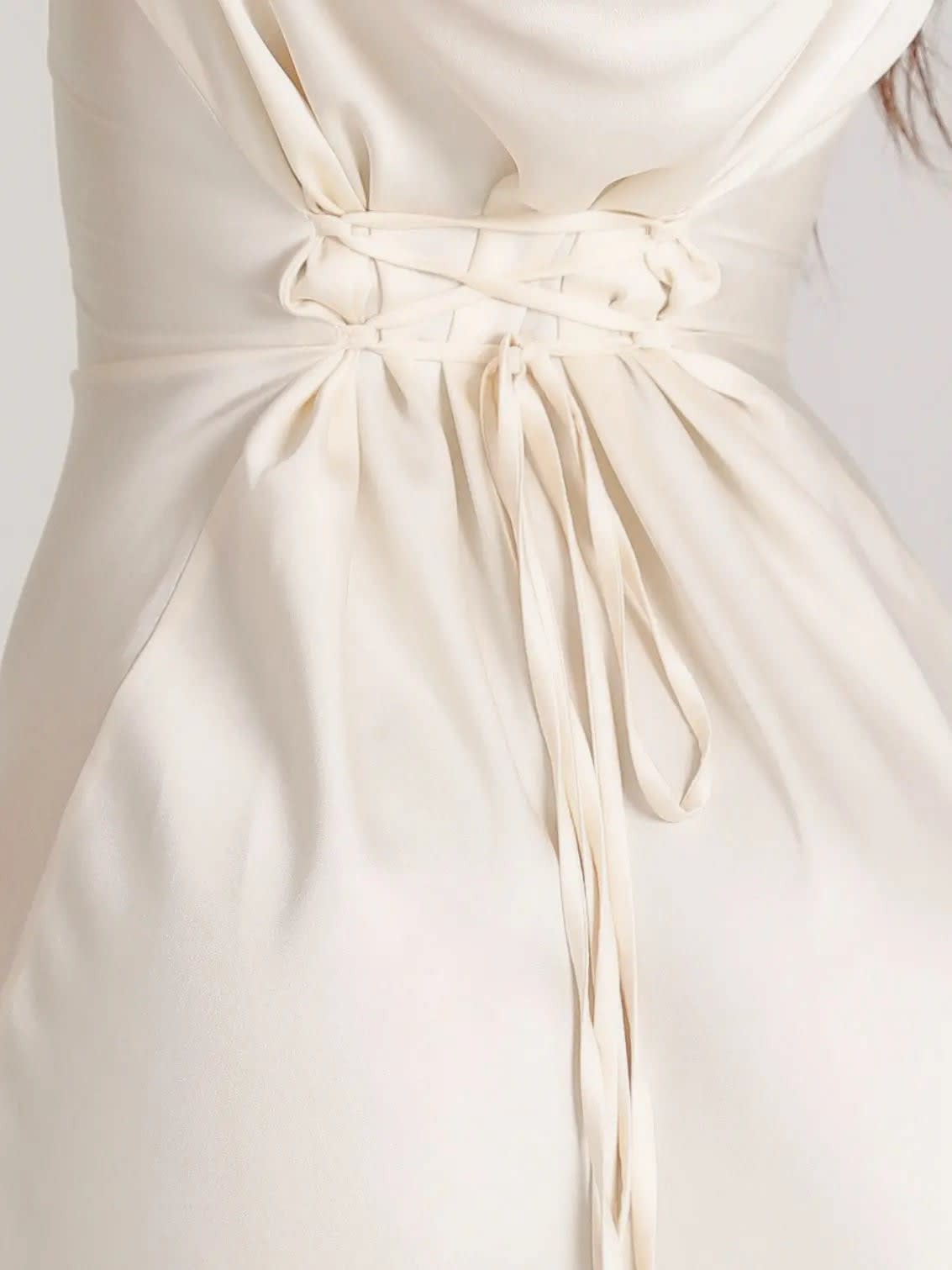 Gemma Long Sleeve Satin Wedding Guest Maxi Dress